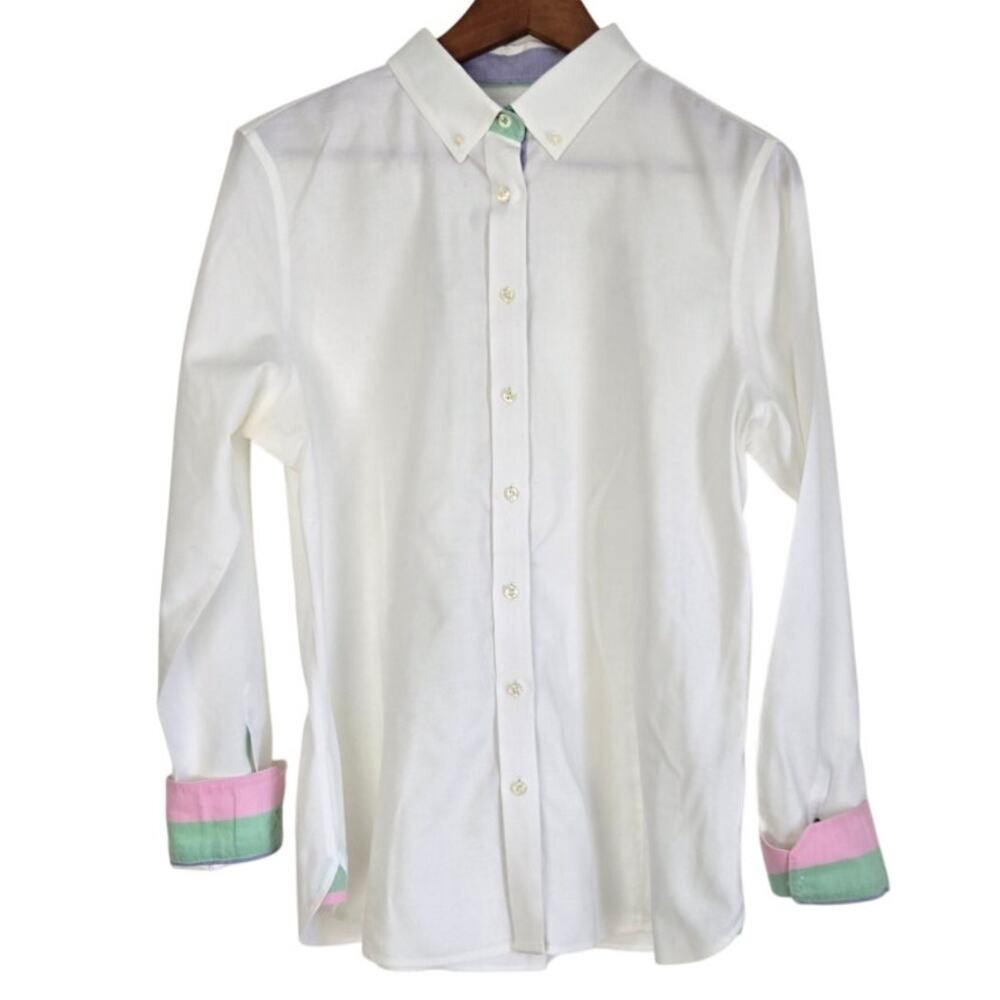 Preppy Academia Luxury Corporate Chic Brook Brothers Tailored Fit Dress Shirt 14